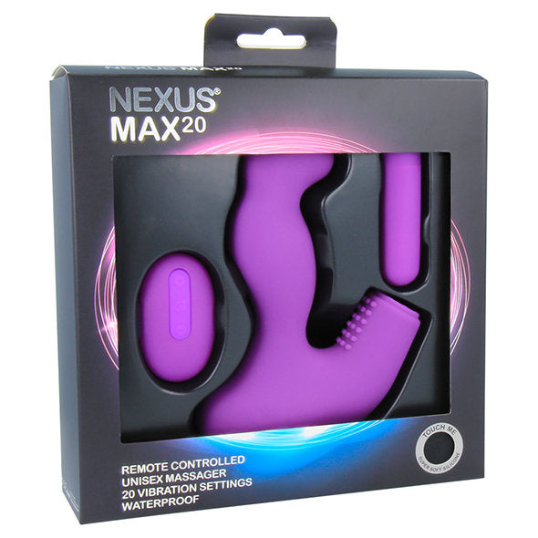 Nexus - Max 20 Remote Control Unisex Massager Paars