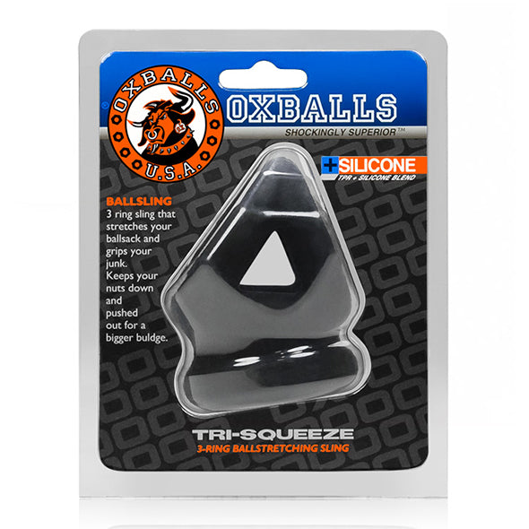 Oxballs - Tri-Squeeze Cocksling & Ballstretcher Zwart