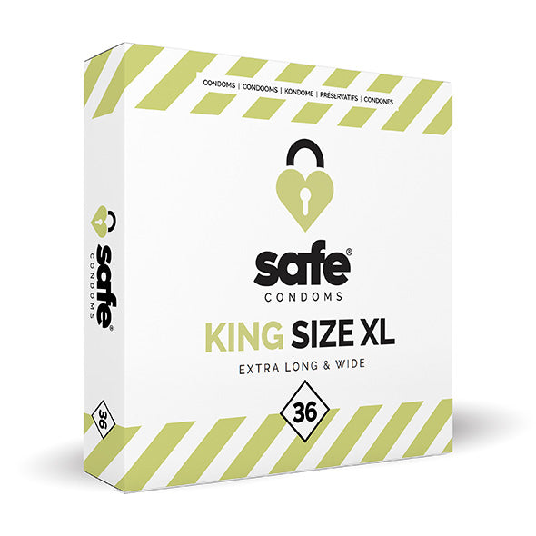 SAFE - Préservatifs King Size XL Extra Longs &amp; Larges (36 pièces)