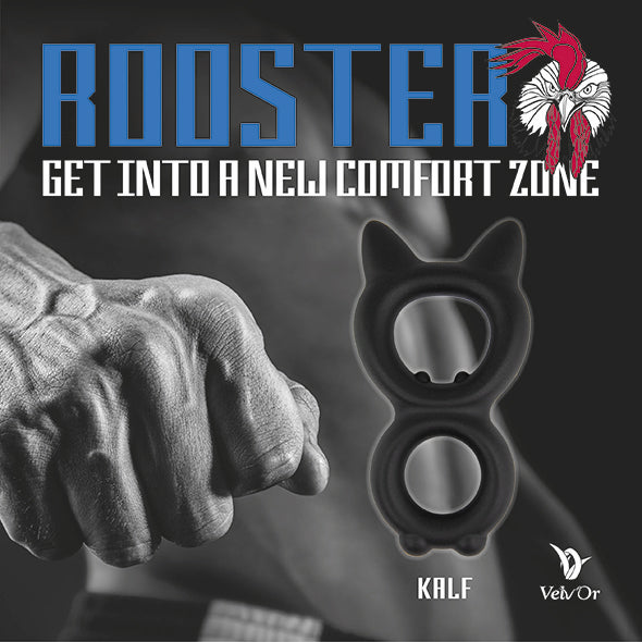 Velv&#39;Or - Rooster Kalf Cat Shaped Cock Ring Design