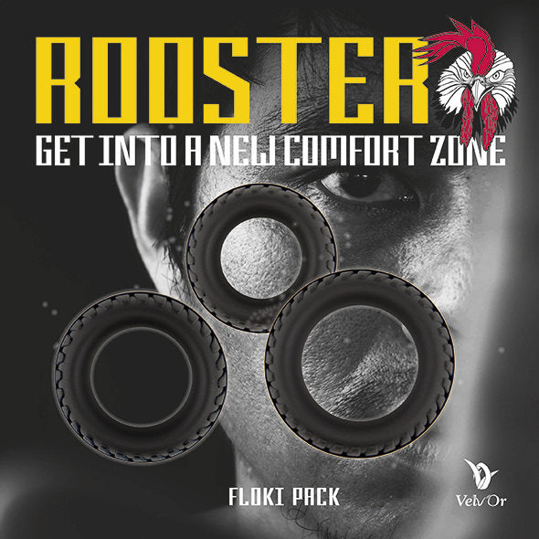 Velv&#39;Or - Rooster Floki Pack Set of Sturdy Looking Cock Rings
