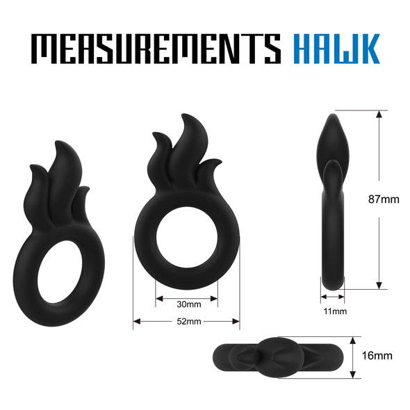 Velv&#39;Or - Anneau Cock Ring Flaming Crest Rooster Hawk