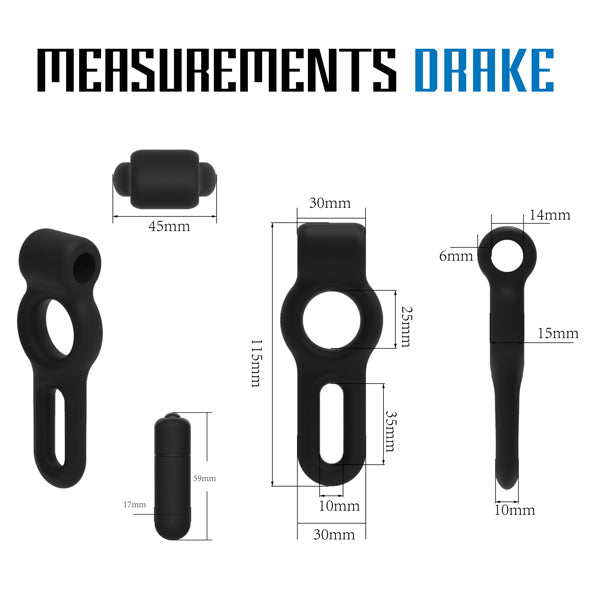 Velv&#39;Or - Rooster Drake Double Ring Design Cock Ring with Vibrating Bullet