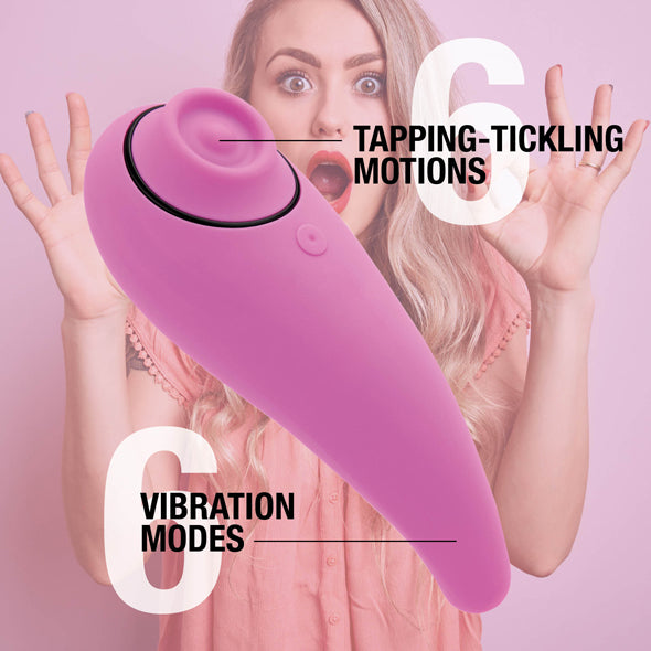 FeelzToys - FemmeGasm Tapping &amp; Tickling Vibrator Pink