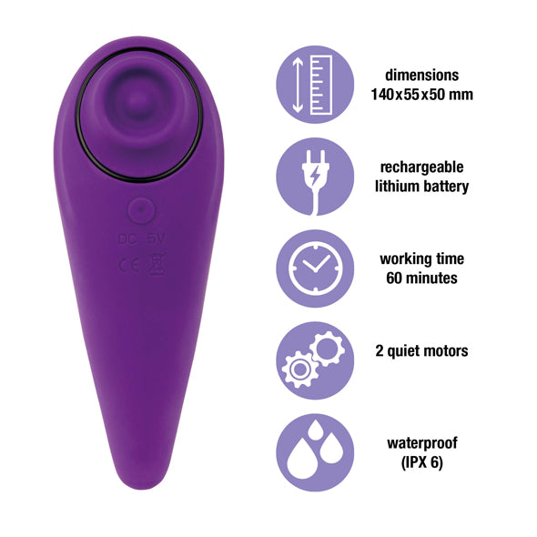 FeelzToys - FemmeGasm Tapping &amp; Tickling Vibrator Paars
