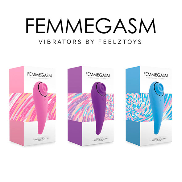 FeelzToys - FemmeGasm Tapping &amp; Tickling Vibrator Turqoise