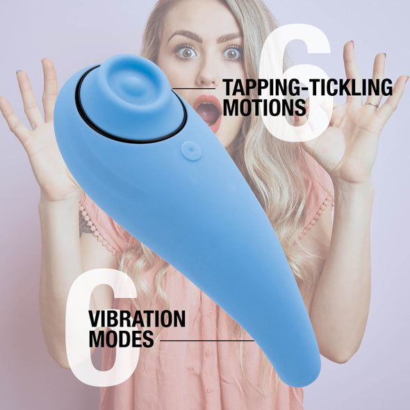 FeelzToys - FemmeGasm Tapping &amp; Tickling Vibrator Turqoise