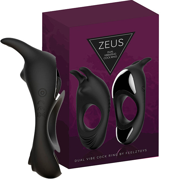 FeelzToys - Cockring Zeus Dual Vibe Noir