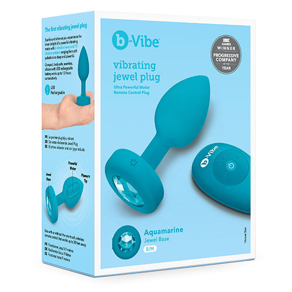 B-Vibe - Vibrierender Schmuckplug S/M Blau