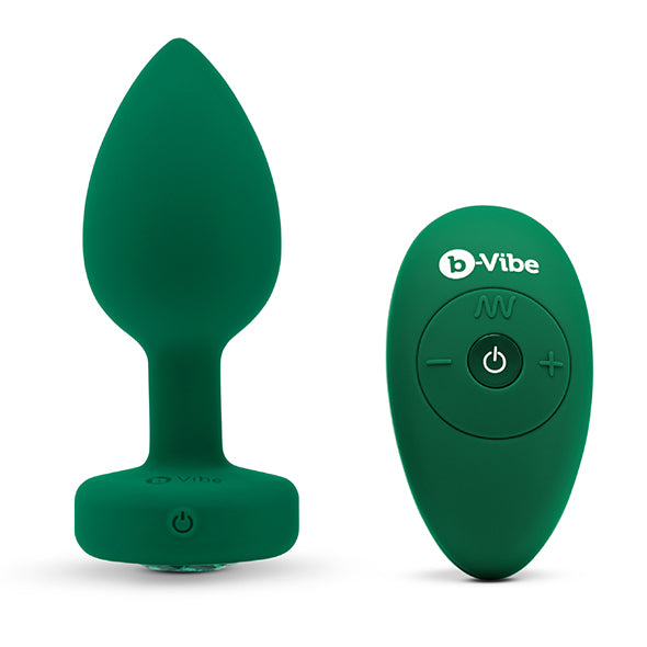B-Vibe - Vibrierender Schmuckplug M/L Grün