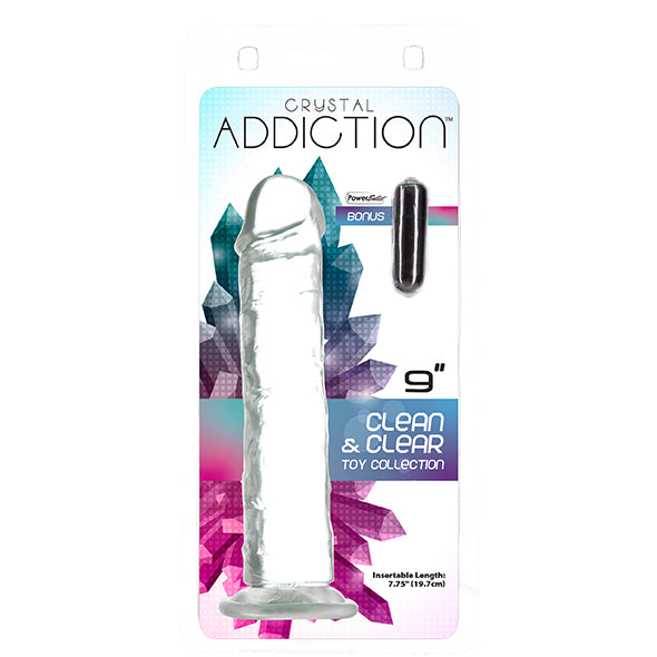 Addiction - Crystal Addiction Vertikaler Dildo (ohne Kugeln) 23 cm