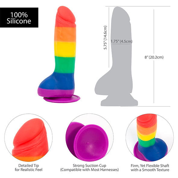 Addiction - Justin 20 cm Dong Regenboog