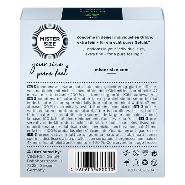 Mister.Size - 47 mm Condooms 3 Stuks