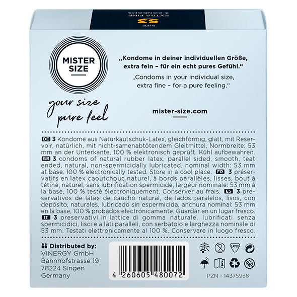 Mister Size - 53 mm Condooms 3 Stuks