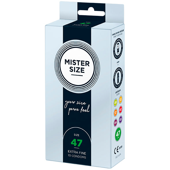 Mister Size - Lot de 10 préservatifs 47 mm