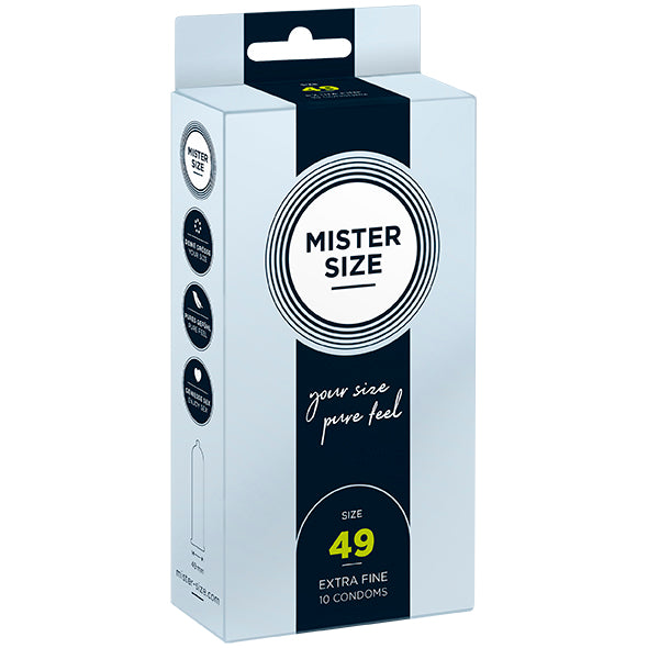 Mister Size - Lot de 10 préservatifs 49 mm