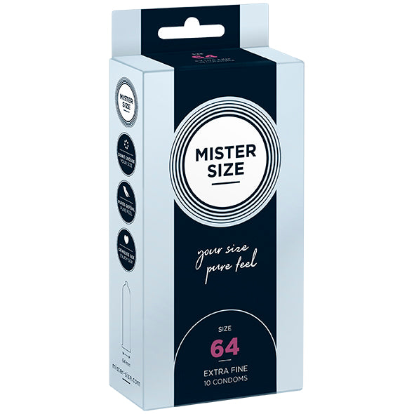 Mister Size - Lot de 10 préservatifs 64 mm