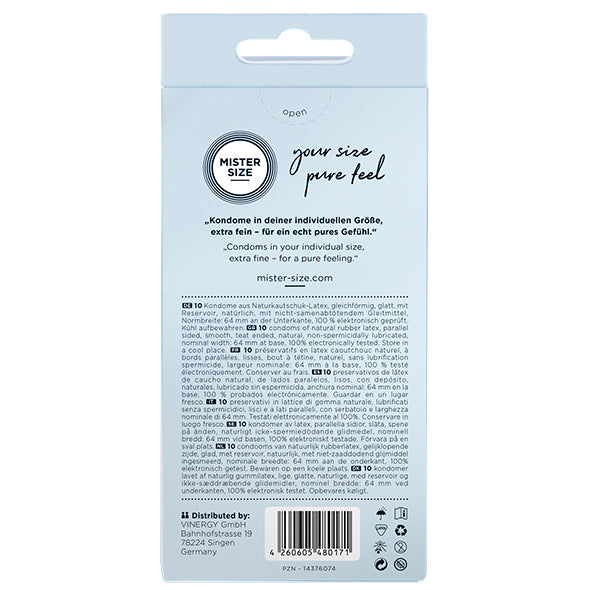 Mister Size - 64 mm Condooms 10 Stuks