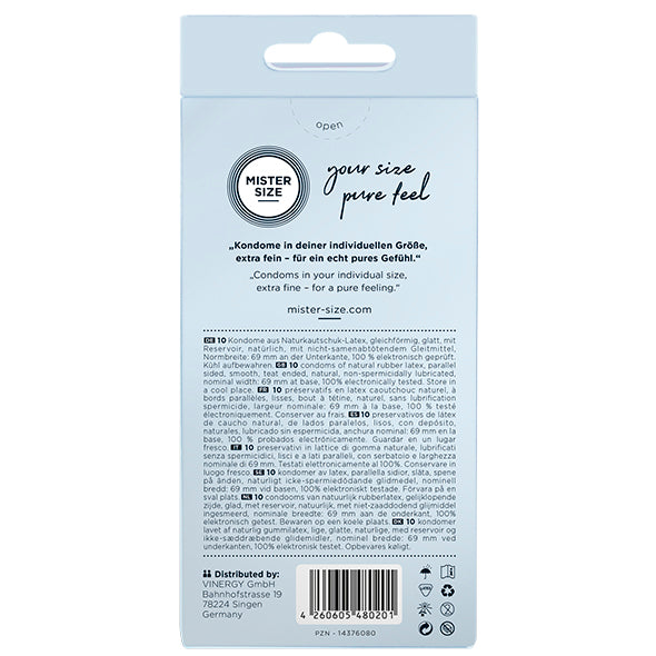Mister Size - 69 mm Condooms 10 Stuks