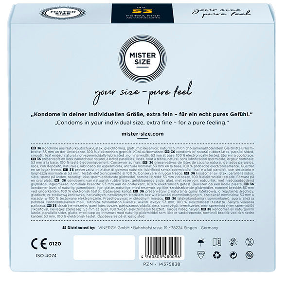 Mister Size - 53 mm Condooms 36 Stuks