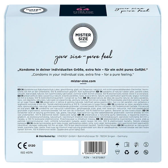 Mister Size - 64 mm Condooms 36 Stuks