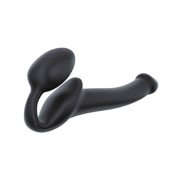Strap-On-Me - Semi-Realistische Buigzame Strap-On Zwart XL