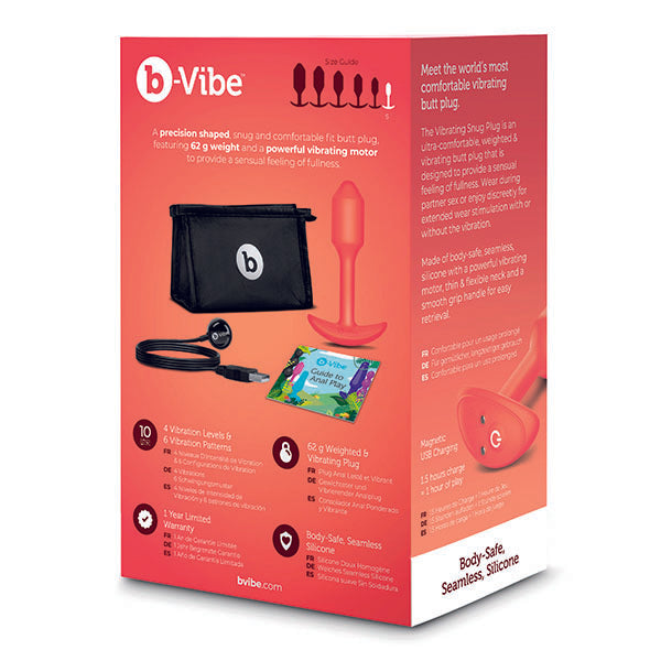 B-Vibe - Vibrerende Snug Plug 1 (S) Oranje