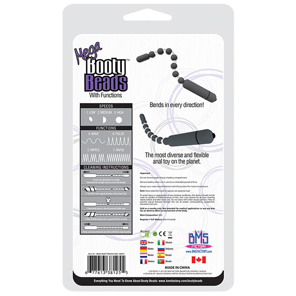 PowerBullet - Mega Booty Beads avec 7 Positions Gris