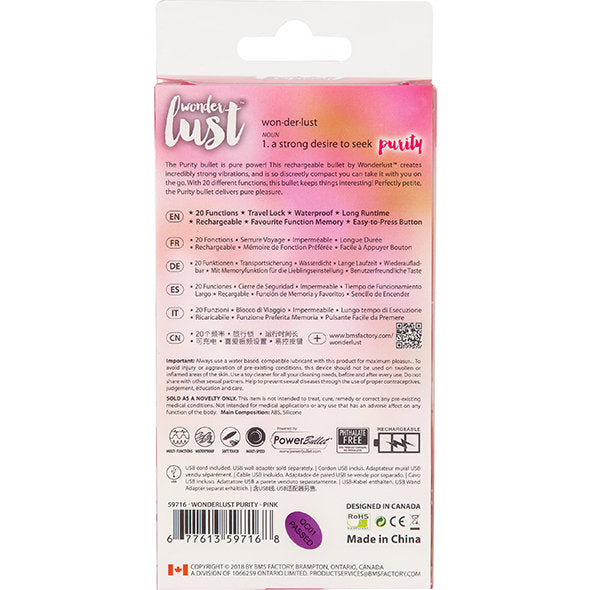 Wonderlust - Purity Charger Bullet Pink
