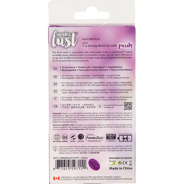 Wonderlust - Purity Charger Bullet Violet