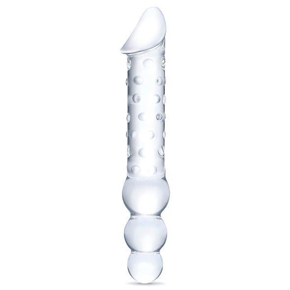 Glas - Double Ended Glass Dildo with Anal Beads