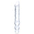 Glass - Gode en verre à double extrémité avec perles anales