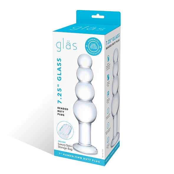 Glas - Analplug mit Glasperlen
