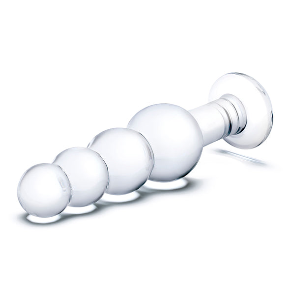 Verre - Plug anal avec perles de verre