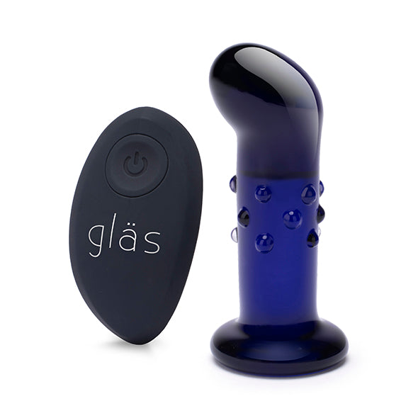 Glas – Wiederaufladbarer, ferngesteuerter, vibrierender gepunkteter G-Punkt/P-Punkt-Stecker