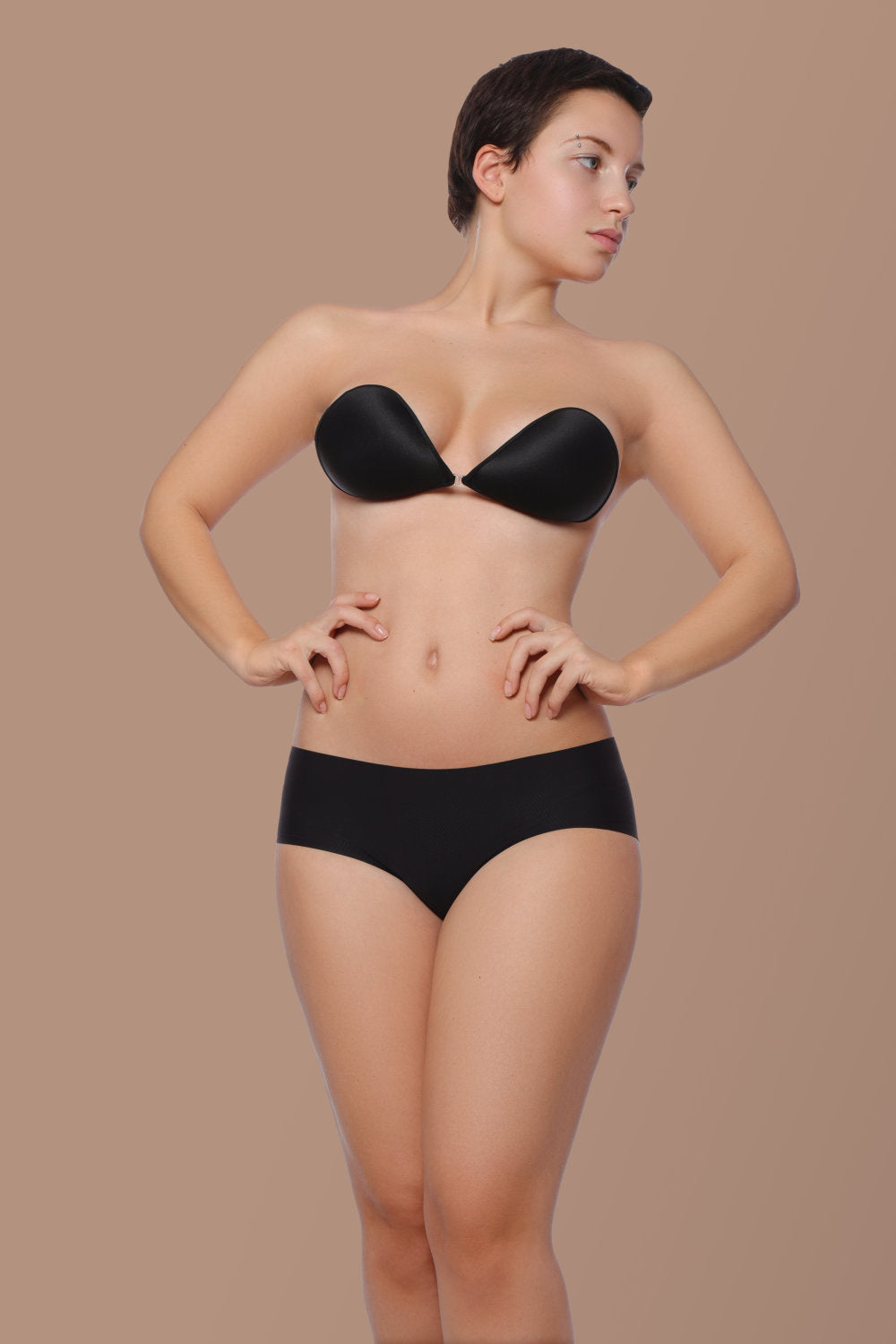 Bye Bra - Slip mit Polsterung Low Waist Schwarz S