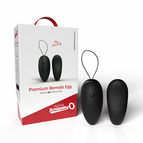 The Screaming O - Premium Remote Egg Zwart