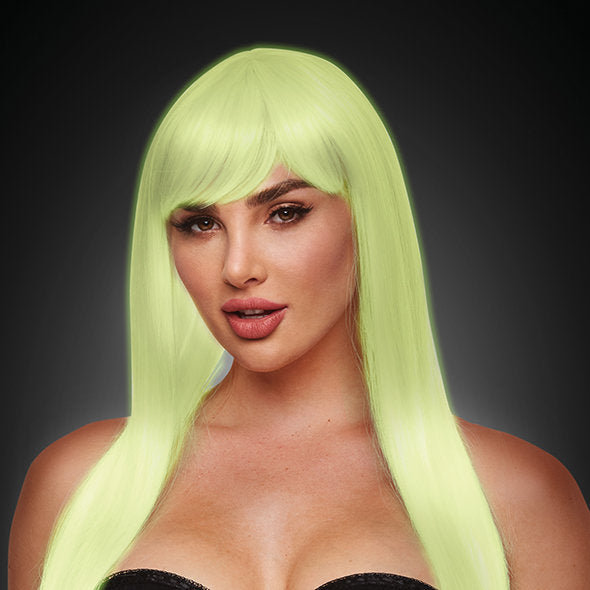 Pleasure Wigs - Pruik Amber Wit Glow in the Dark