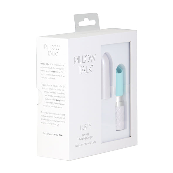 Pillow Talk – Lusty Luxuriöses Flimmerndes Massagegerät Blau Grün