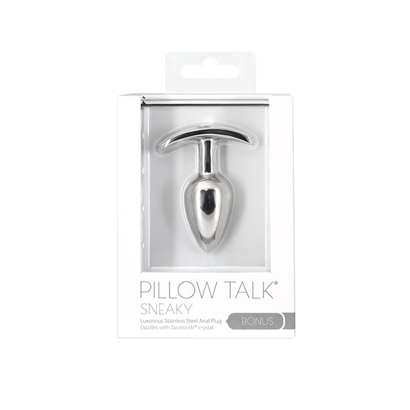 Pillow Talk - Sneaky Stainless Steel Butt Plug met Swarovski Kristal