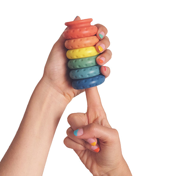 Ohnut – Klassische weiche Pufferringe (4er-Set) Pride Rainbow