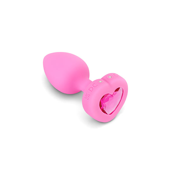 B-Vibe - Vibrierender herzförmiger Analplug S/M Pink