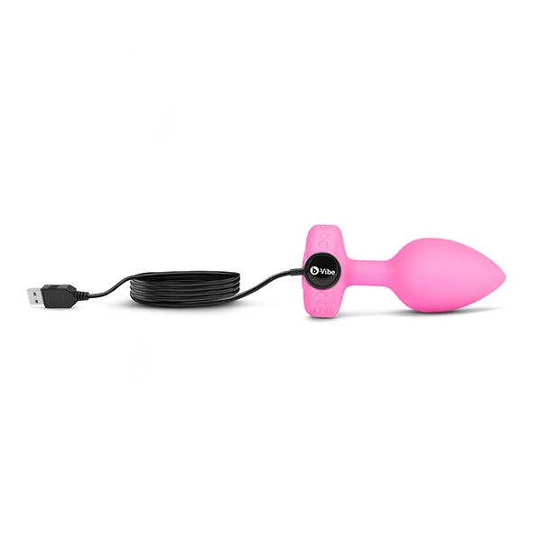 B-Vibe - Vibrierender herzförmiger Analplug S/M Pink