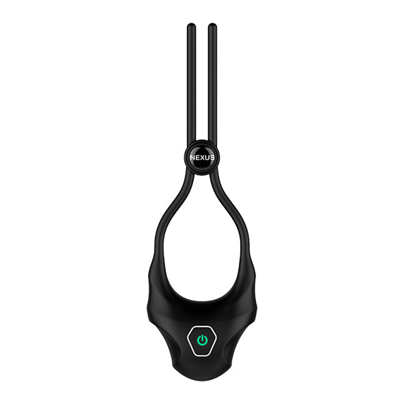 Nexus - Forge Vibrating Adjustable Lasso Silicone Cock Ring Black