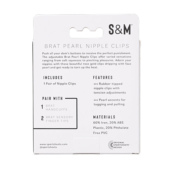 Sportsheets - Sex &amp;amp; Mischief Brat Pearl Brustwarzenclips