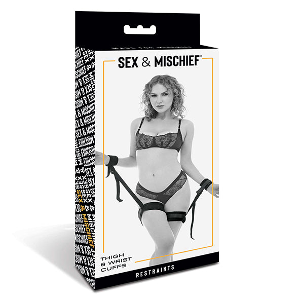 Sportsheets - Sex &amp; Mischief Thigh &amp; Wrist Cuffs