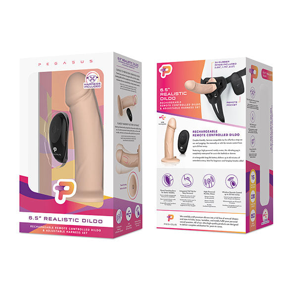 Pegasus - 6.5” Realistic Silicone Dildo With Harness Included