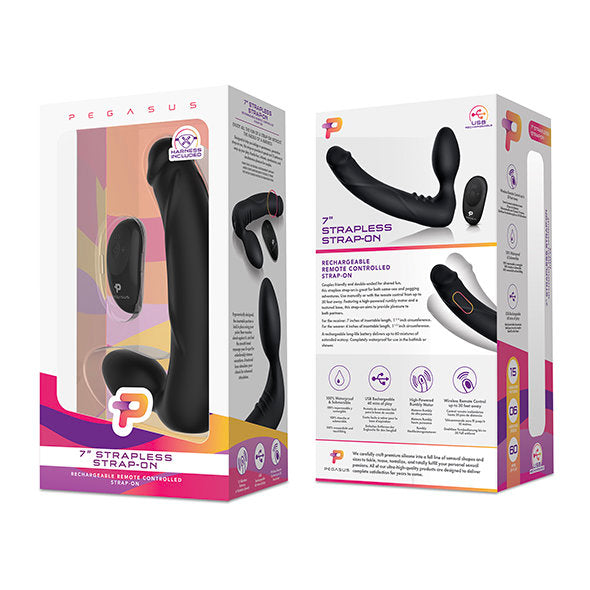 Pegasus - 7” Strapless Silicone Strap-On