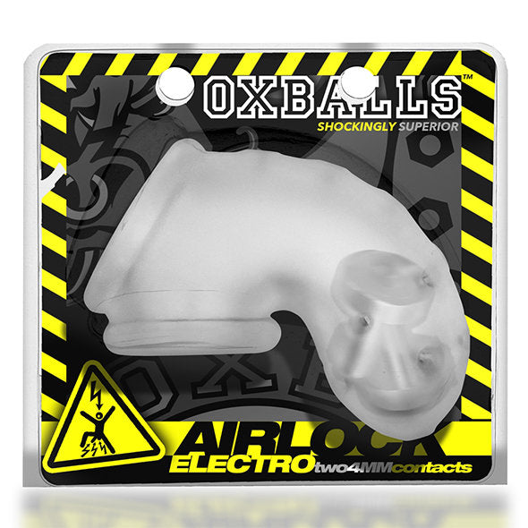 Oxballs - Chasteté ventilée Airlock Electro Air-Lite Clear Ice