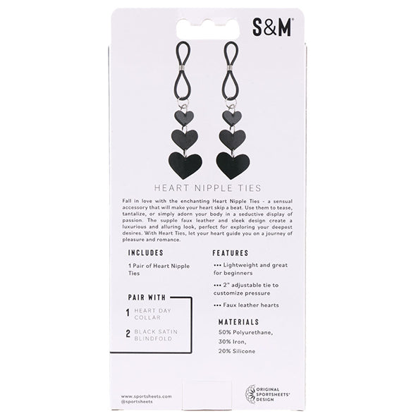 Sportsheets - Sex &amp; Mischief Heart Nipple Ties